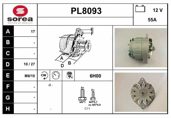 Alternator (PL8093)