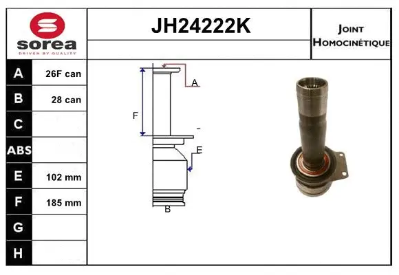 Joint Kit, drive shaft (JH24222K)