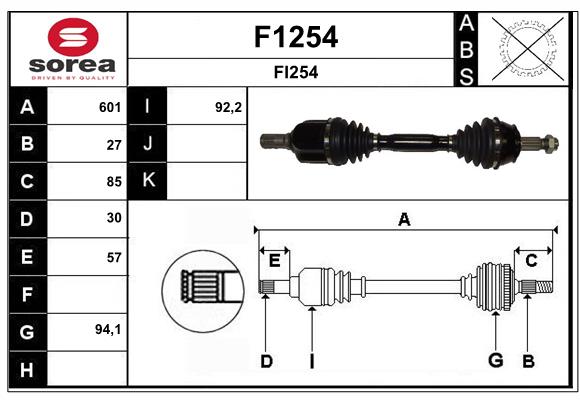 Drive Shaft (F1254)