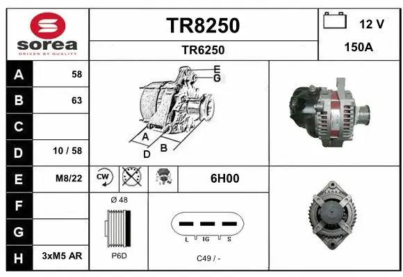 Alternator (TR8250)