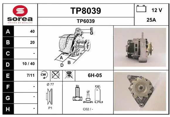 Alternator (TP8039)
