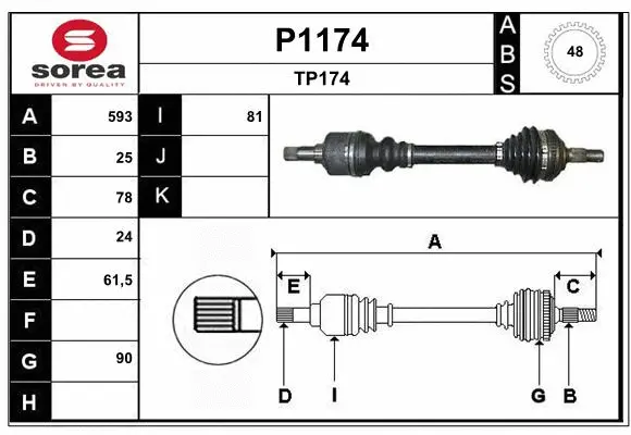 Drive Shaft (P1174)