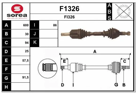 Drive Shaft (F1326)