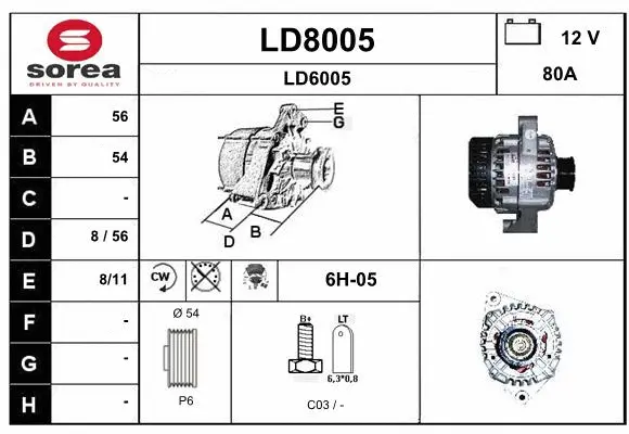 Alternator (LD8005)