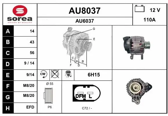 Alternator (AU8037)