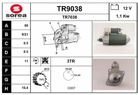 Starter (TR9038)
