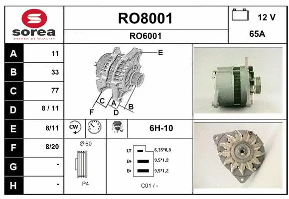 Alternator (RO8001)