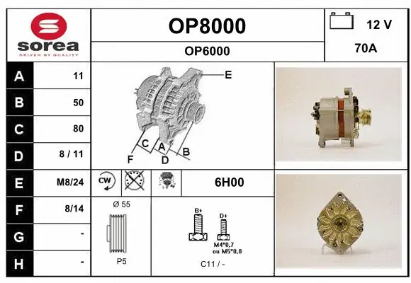 Alternator (OP8000)