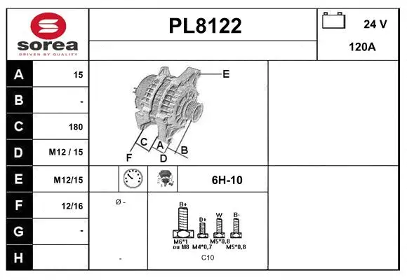 Alternator (PL8122)
