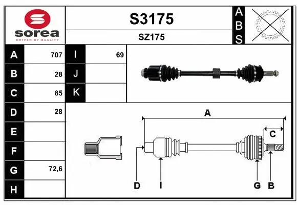 Drive Shaft (S3175)