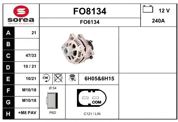 Alternator (FO8134)
