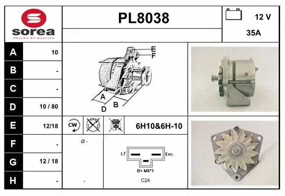 Alternator (PL8038)