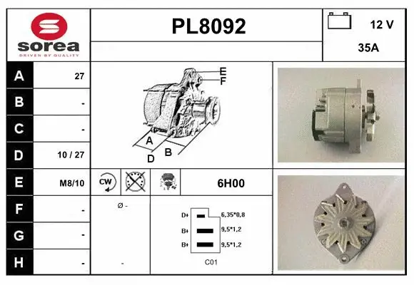 Alternator (PL8092)