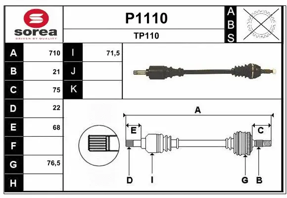Drive Shaft (P1110)
