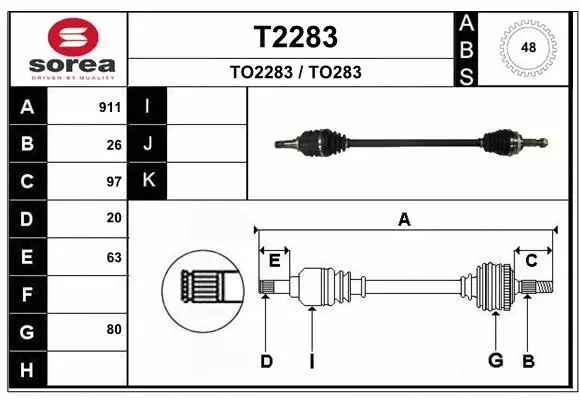 Drive Shaft (T2283)