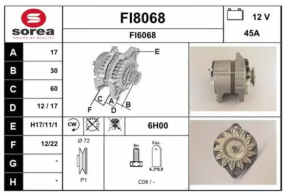 Alternator (FI8068)