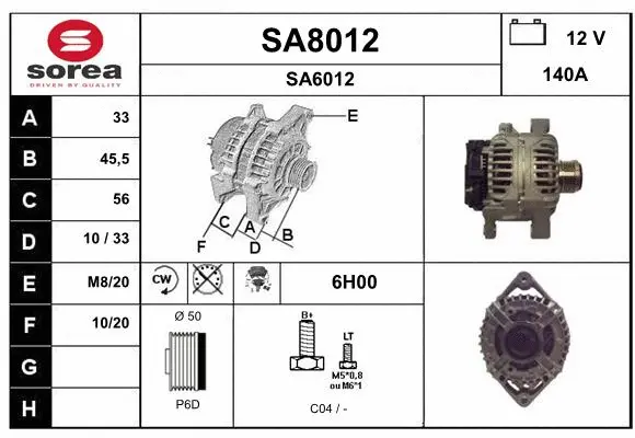 Alternator (SA8012)