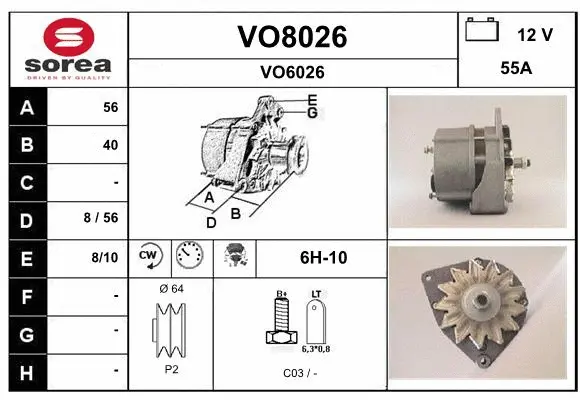 Alternator (VO8026)