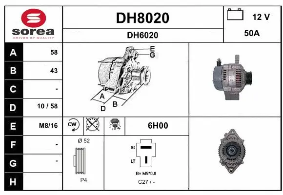 Alternator (DH8020)