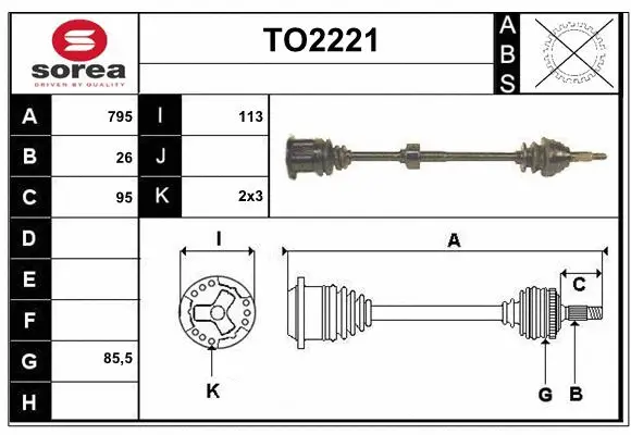 Drive Shaft (TO2221)