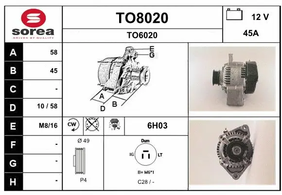Alternator (TO8020)