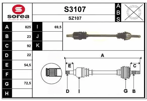 Drive Shaft (S3107)