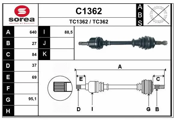 Drive Shaft (C1362)