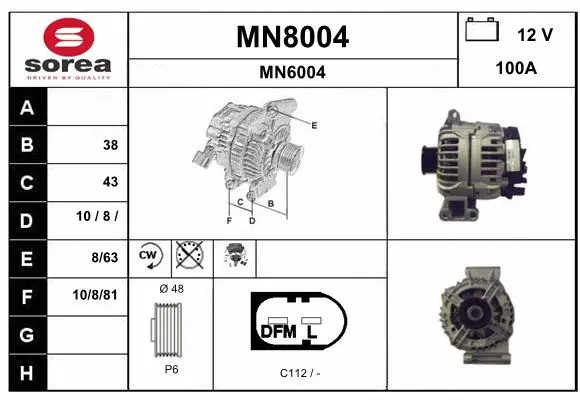 Alternator (MN8004)