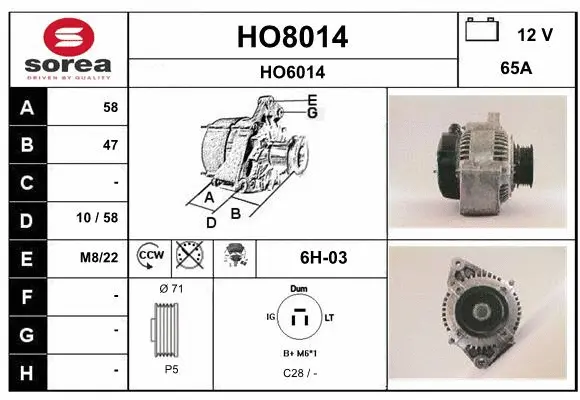 Alternator (HO8014)