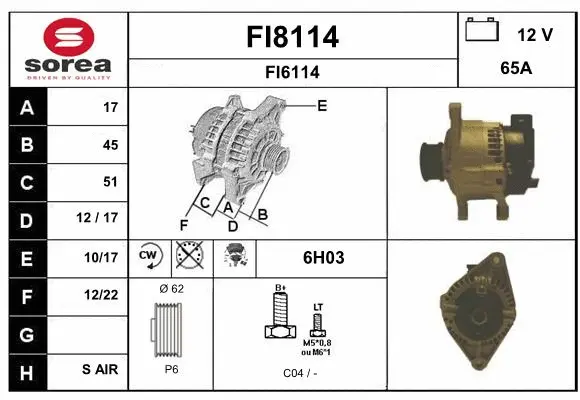 Alternator (FI8114)