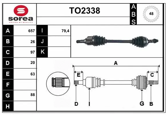 Drive Shaft (TO2338)