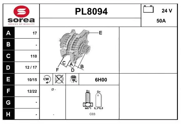 Alternator (PL8094)
