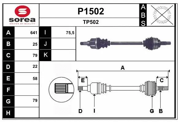 Drive Shaft (P1502)