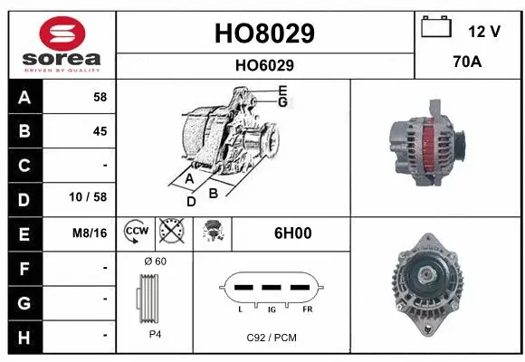 Alternator (HO8029)