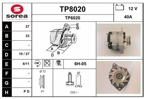 Alternator (TP8020)