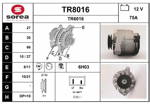 Alternator (TR8016)