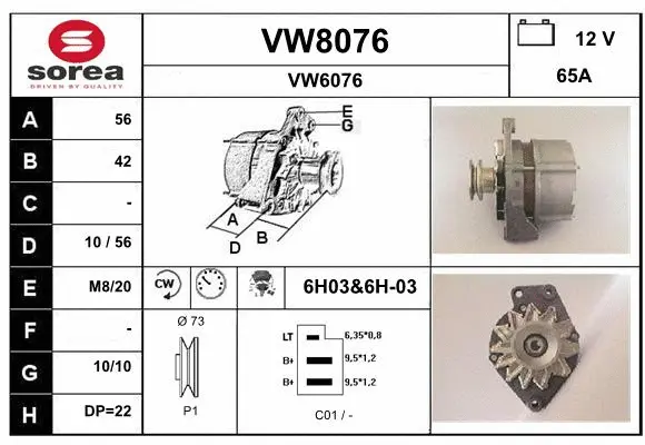 Alternator (VW8076)