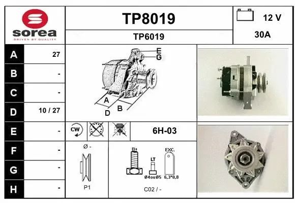 Alternator (TP8019)