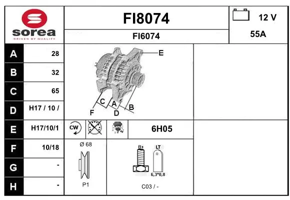Alternator (FI8074)