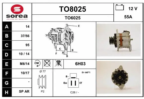Alternator (TO8025)