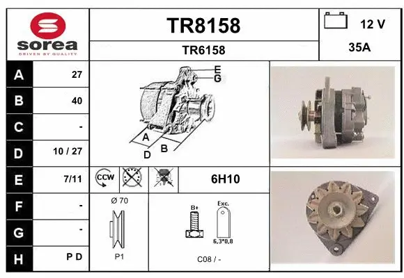 Alternator (TR8158)