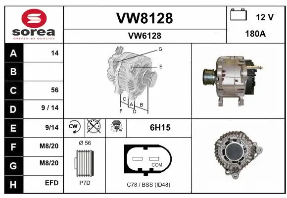 Alternator (VW8128)