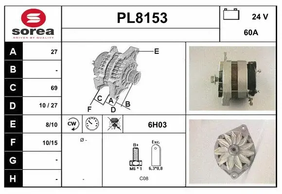 Alternator (PL8153)