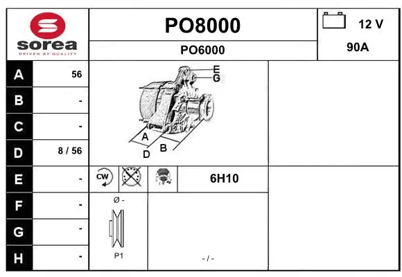 Alternator (PO8000)