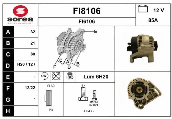 Alternator (FI8106)
