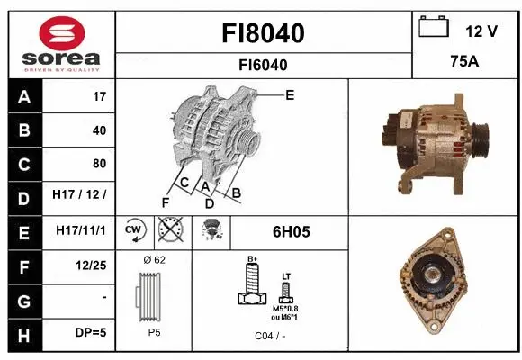 Alternator (FI8040)