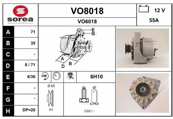 Alternator (VO8018)