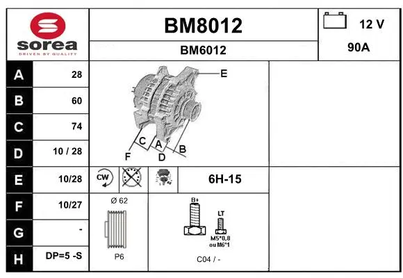 Alternator (BM8012)