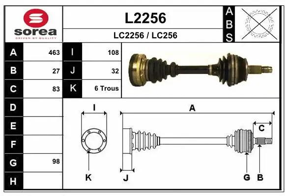 Drive Shaft (L2256)