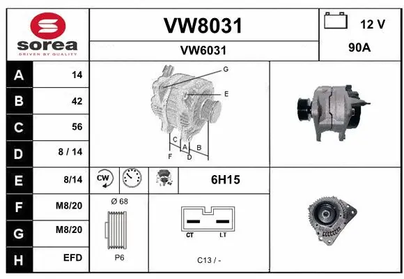 Alternator (VW8031)